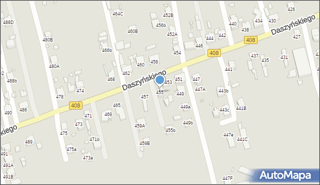 Gliwice, Daszyńskiego Ignacego, 455, mapa Gliwic