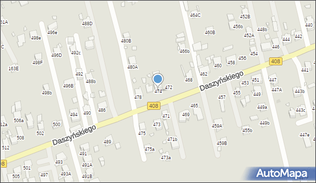 Gliwice, Daszyńskiego Ignacego, 474, mapa Gliwic