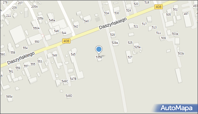 Gliwice, Daszyńskiego Ignacego, 535b, mapa Gliwic