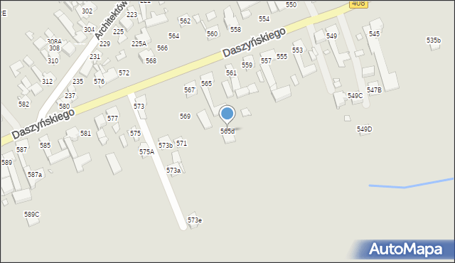 Gliwice, Daszyńskiego Ignacego, 565d, mapa Gliwic