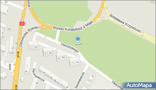 Głogów, Daszyńskiego Ignacego, 6a/10, mapa Głogów