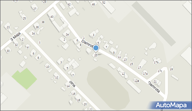 Głogówek, Damrota, 10, mapa Głogówek