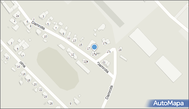 Głogówek, Damrota, 17a, mapa Głogówek