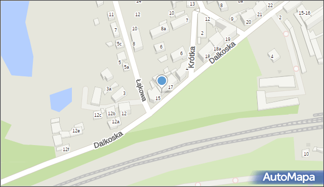 Gniezno, Dalkoska, 16, mapa Gniezna