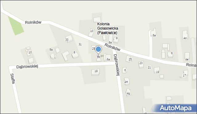 Golasowice, Dąbrowskiej Marii, 6b, mapa Golasowice