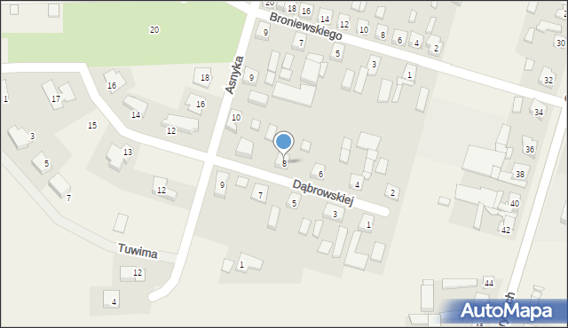 Gołuchów, Dąbrowskiej Marii, 8, mapa Gołuchów