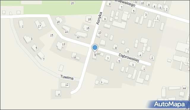 Gołuchów, Dąbrowskiej Marii, 9, mapa Gołuchów