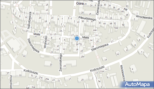 Góra, Dąbrowskiego Jarosława, gen., 16, mapa Góra