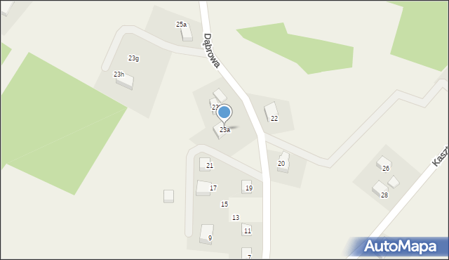 Goręczyno, Dąbrowa, 23a, mapa Goręczyno