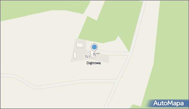 Goręczyno, Dąbrowa, 51, mapa Goręczyno