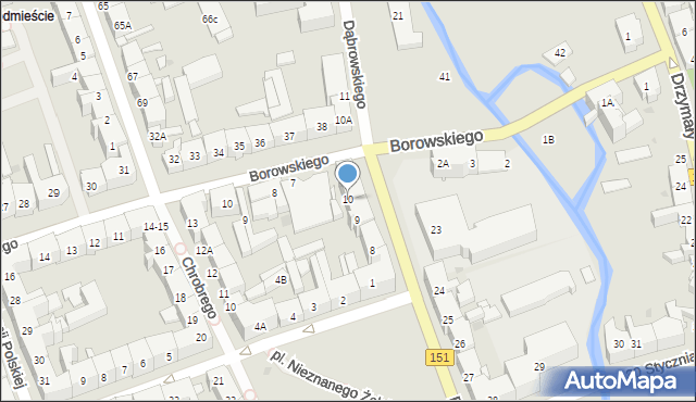 Gorzów Wielkopolski, Dąbrowskiego Jarosława, gen., 10, mapa Gorzów Wielkopolski