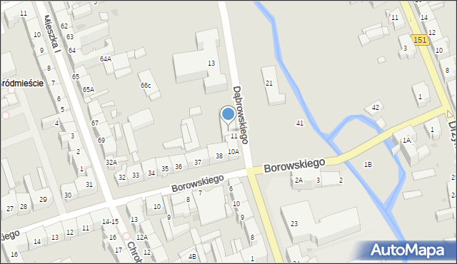 Gorzów Wielkopolski, Dąbrowskiego Jarosława, gen., 12, mapa Gorzów Wielkopolski