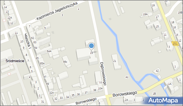 Gorzów Wielkopolski, Dąbrowskiego Jarosława, gen., 13, mapa Gorzów Wielkopolski