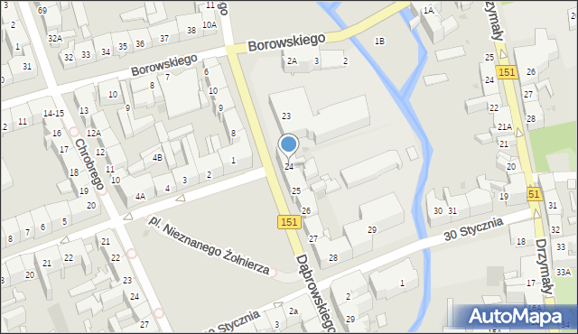 Gorzów Wielkopolski, Dąbrowskiego Jarosława, gen., 24, mapa Gorzów Wielkopolski