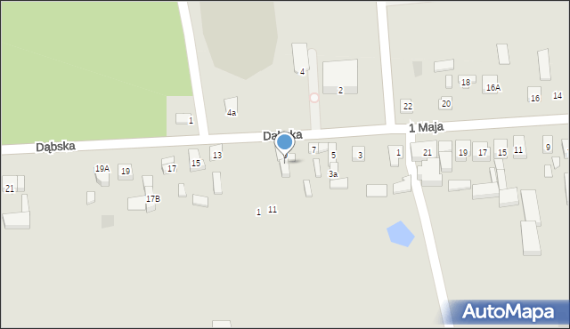 Grabów, Dąbska, 9A, mapa Grabów