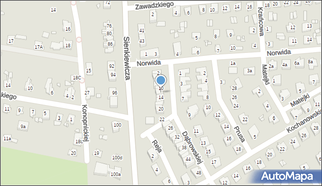 Grodków, Dąbrowskiej Marii, 12, mapa Grodków