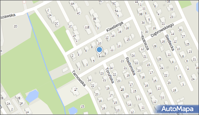 Grodzisk Mazowiecki, Dąbrowskiego Henryka, gen., 7, mapa Grodzisk Mazowiecki