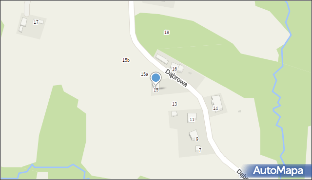 Gromnik, Dąbrowa, 15, mapa Gromnik