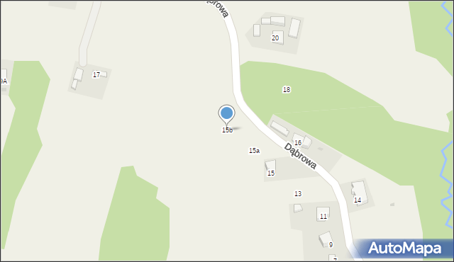 Gromnik, Dąbrowa, 15b, mapa Gromnik