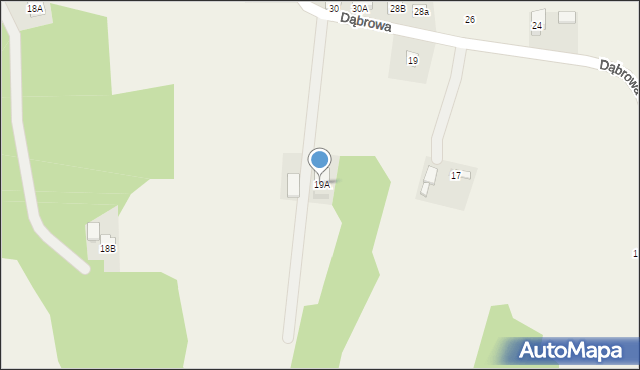 Gromnik, Dąbrowa, 19A, mapa Gromnik