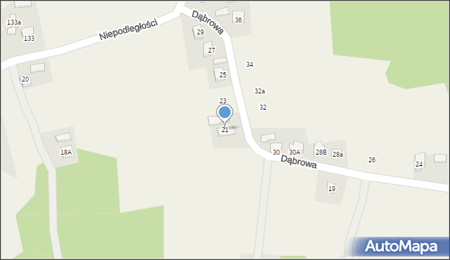 Gromnik, Dąbrowa, 21, mapa Gromnik