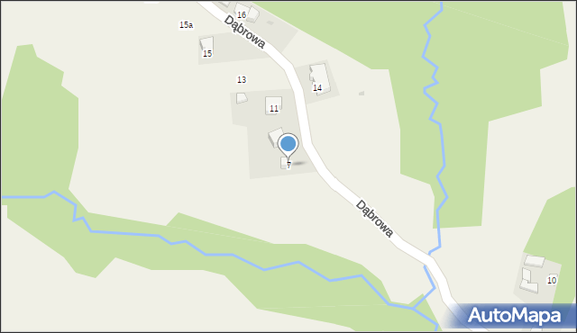 Gromnik, Dąbrowa, 7, mapa Gromnik