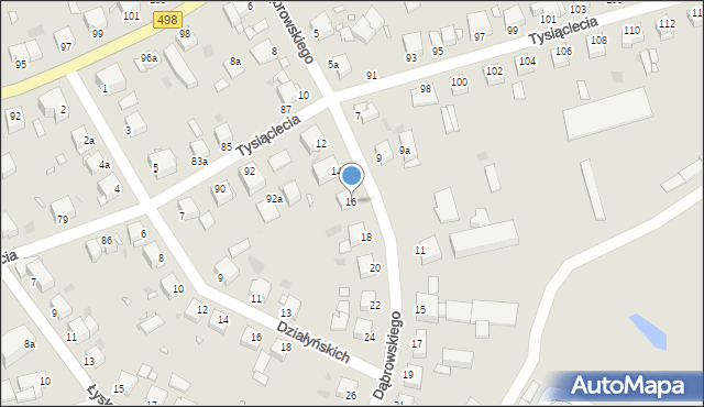 Grudziądz, Dąbrowskiego, 16, mapa Grudziądza