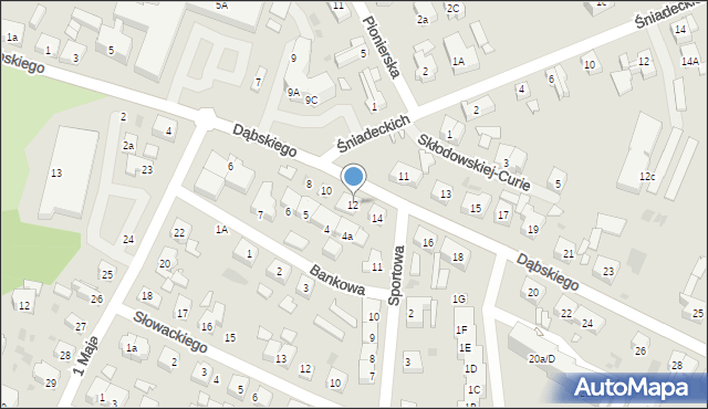 Gryfice, Dąbskiego Jana, 12, mapa Gryfice