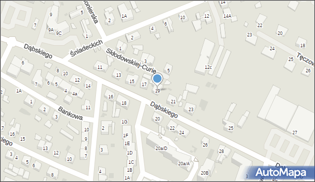 Gryfice, Dąbskiego Jana, 19, mapa Gryfice