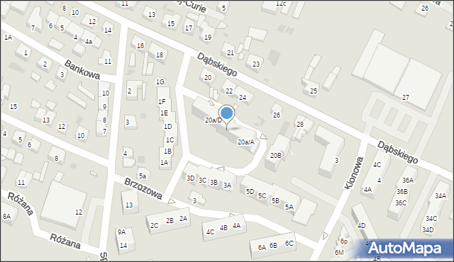 Gryfice, Dąbskiego Jana, 20a/C, mapa Gryfice