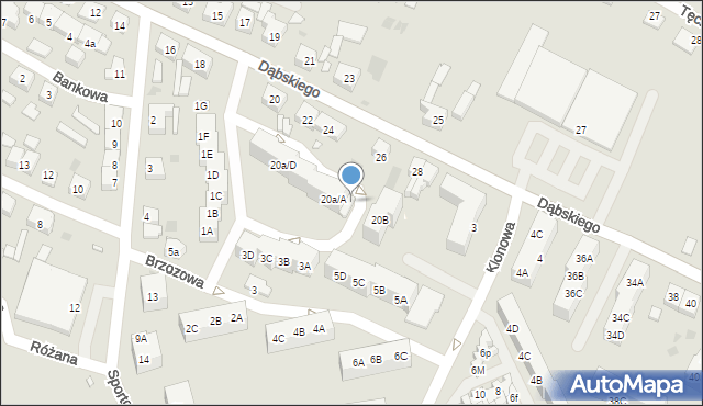 Gryfice, Dąbskiego Jana, 20c, mapa Gryfice