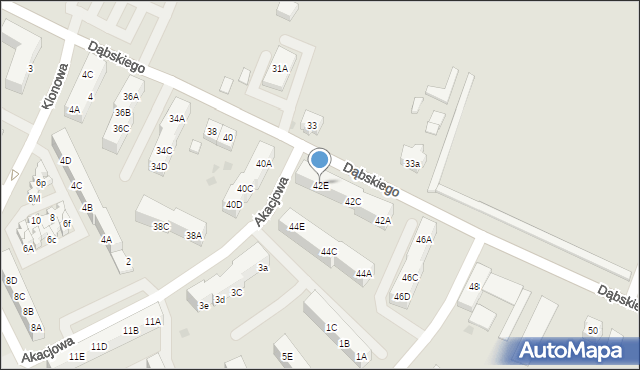 Gryfice, Dąbskiego Jana, 42E, mapa Gryfice