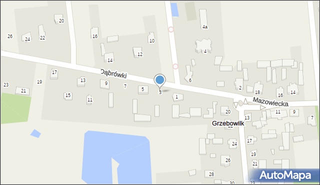 Grzebowilk, Dąbrówki, 3, mapa Grzebowilk