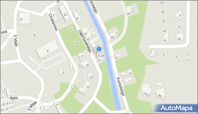 Gubin, Dąbrowskiego, gen., 6, mapa Gubin