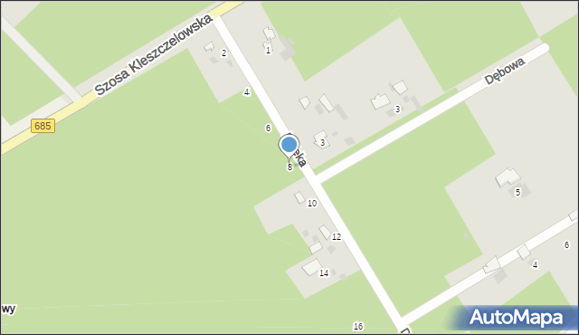 Hajnówka, Daleka, 8, mapa Hajnówka