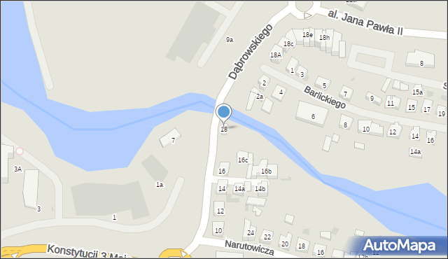 Iława, Dąbrowskiego Jarosława, gen., 18, mapa Iława