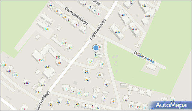 Iława, Dąbrowskiego Jarosława, gen., 34, mapa Iława