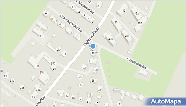 Iława, Dąbrowskiego Jarosława, gen., 36, mapa Iława