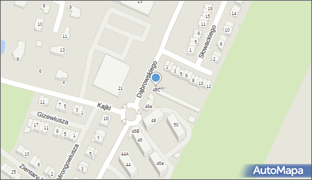 Iława, Dąbrowskiego Jarosława, gen., 48C, mapa Iława