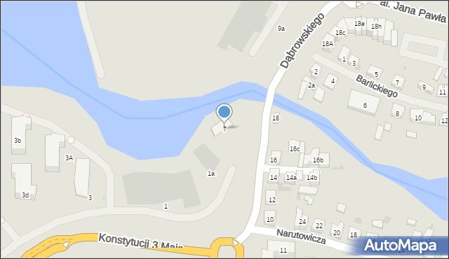 Iława, Dąbrowskiego Jarosława, gen., 7, mapa Iława