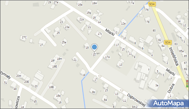 Imielin, Dąbrowskiej Marii, 12, mapa Imielin