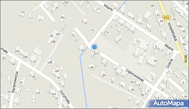 Imielin, Dąbrowskiej Marii, 17, mapa Imielin