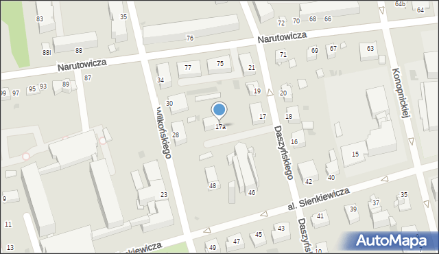 Inowrocław, Daszyńskiego Ignacego, 17a, mapa Inowrocławia