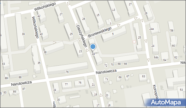 Inowrocław, Daszyńskiego Ignacego, 24, mapa Inowrocławia