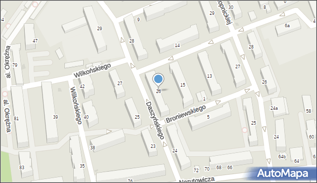 Inowrocław, Daszyńskiego Ignacego, 26, mapa Inowrocławia