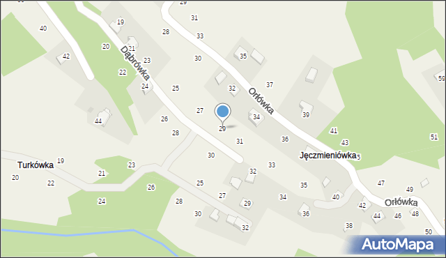 Izdebnik, Dąbrówka, 29, mapa Izdebnik