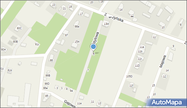 Jachranka, Daktylowa, 5, mapa Jachranka