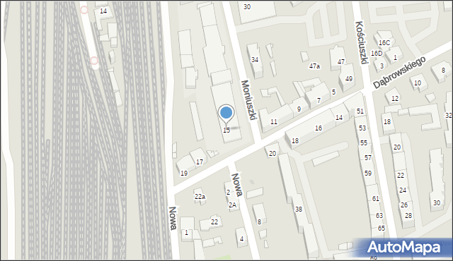 Jarocin, Dąbrowskiego Jarosława, gen., 15, mapa Jarocin