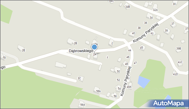 Jastrzębie-Zdrój, Dąbrowskiego, 1A, mapa Jastrzębie-Zdrój