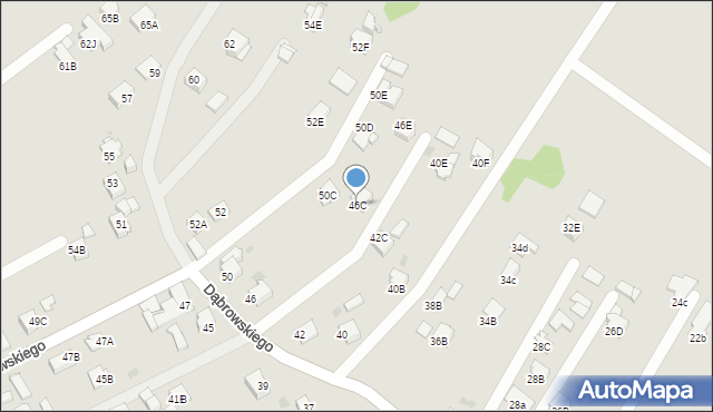 Jastrzębie-Zdrój, Dąbrowskiego, 46C, mapa Jastrzębie-Zdrój